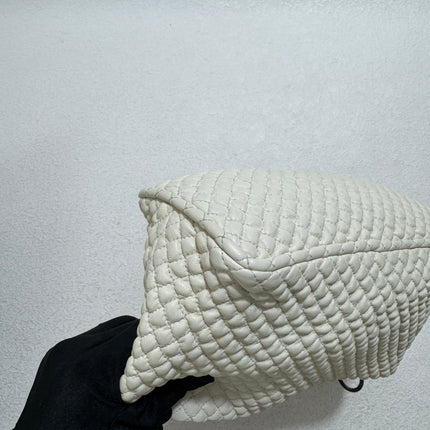 Bottega Veneta Sloane Padded Shoulder Bag White Small 25cm