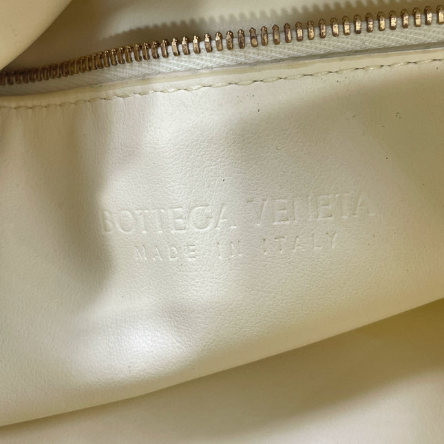Bottega Veneta Hop Large Leather Pale Cream Yellow Hobo Bag