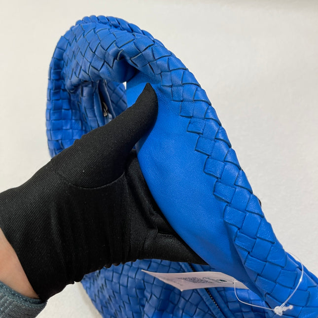 Bottega Veneta Veneta Hobo Medium Royal Blue Intrecciato Leather Bag 47cm