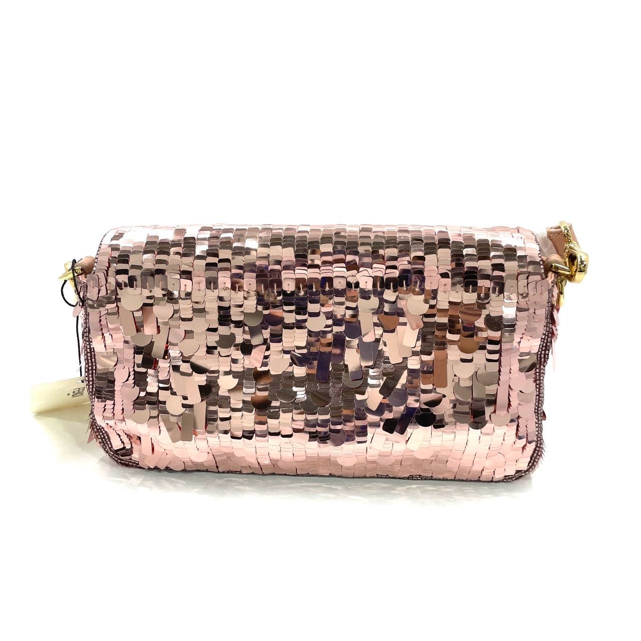 Fendi Baguette Glitter Sequins Paillettes Vitello Grace Sex and the City Baby Pink