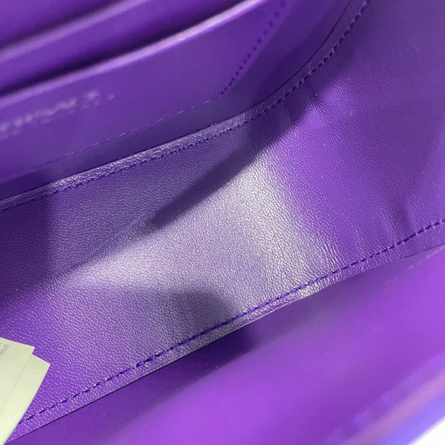 Versace La Medusa Mini Crystal Embellished Top Handle Bag in Purple