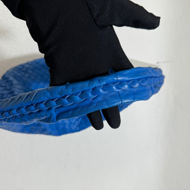 Bottega Veneta Veneta Hobo Medium Royal Blue Intrecciato Leather Bag 40cm