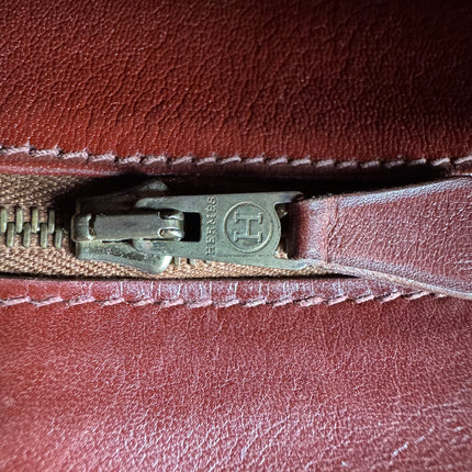 Hermes Kelly 35 Vintage Brown Box Calfskin Leather Gold Hardware 1995 With Strap Lock Key n Clochette