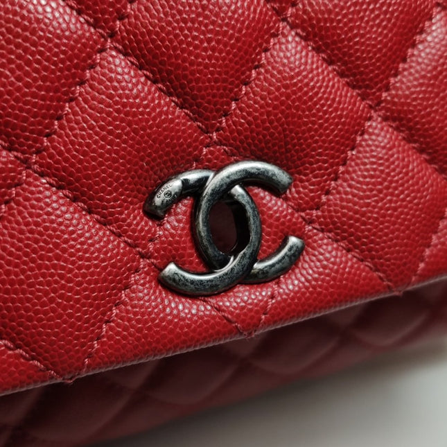 Sold Chanel Coco Handle Small Red Caviar Leather Silver Hardware, 2016-2017