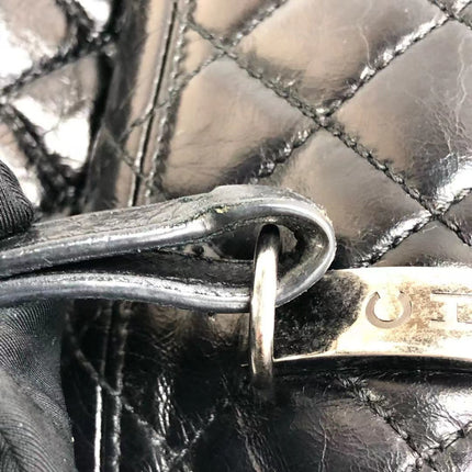 Chanel Duma Quilted Mountain Backpack Lambskin Leather Black Silver Hardware, 2015-2016