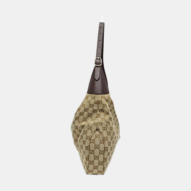 Sac porté épaule large Gucci Jackie 1961 camel avec bandoulière