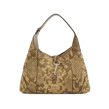 Gucci Jackie Vintage Camel Python Leather Rare