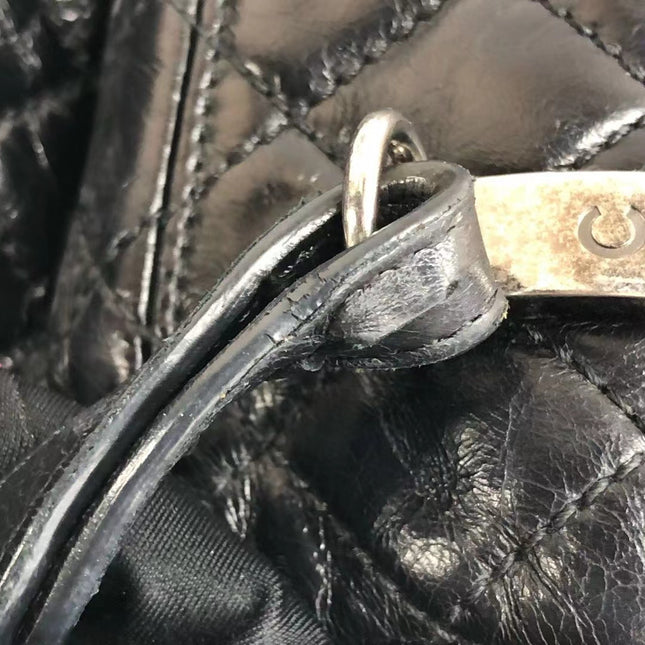 Chanel Duma Quilted Mountain Backpack Lambskin Leather Black Silver Hardware, 2015-2016