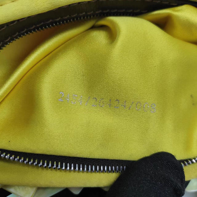 Sold Fendi Baguette Yellow Silk with Mother-of-pearl Sequins Rare