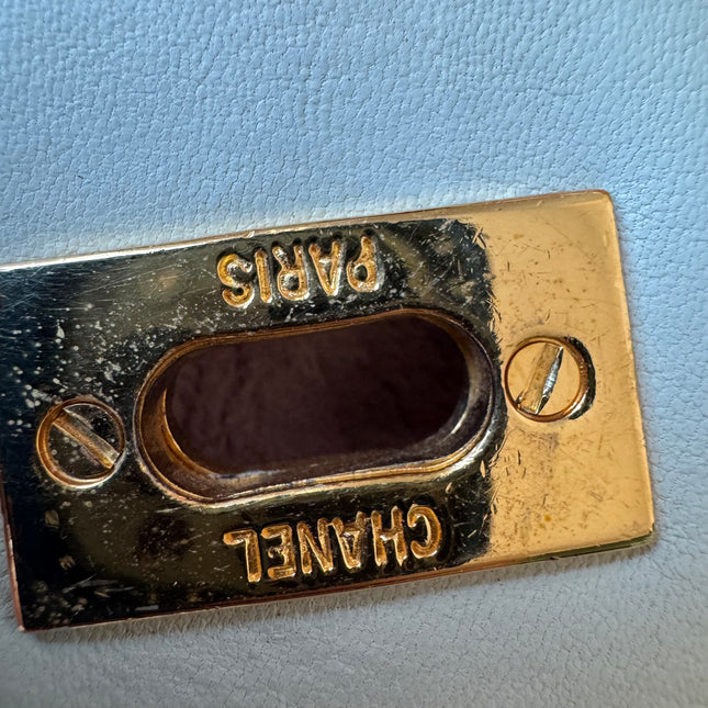 Chanel Vintage XXL Maxi Pink Striped Travel Flap Bag Canvas Gold Hardware