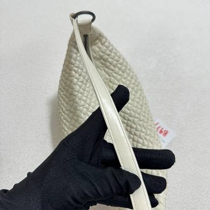 Bottega Veneta Sloane Padded Shoulder Bag White Small 25cm