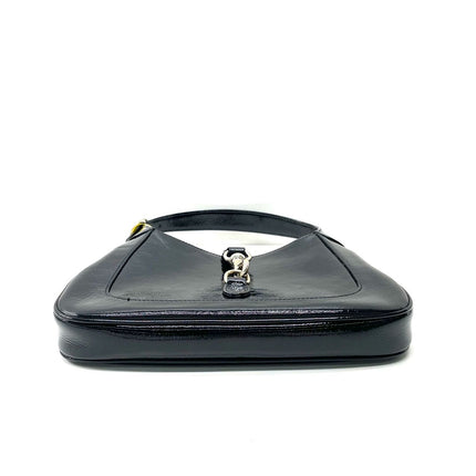 Gucci Jackie 1961 Small Black Patent Leather Shoulder Bag S24