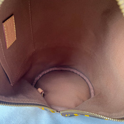 Sac à main Louis Vuitton x Kusama Papillon 28 à pois jaunes