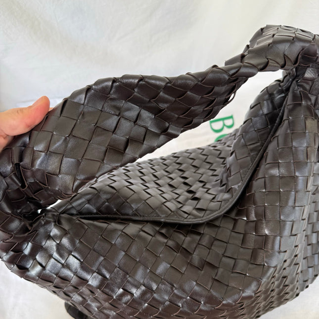 Bottega Veneta Hop Large Leather Fondant Chocolate Brown Hobo Bag