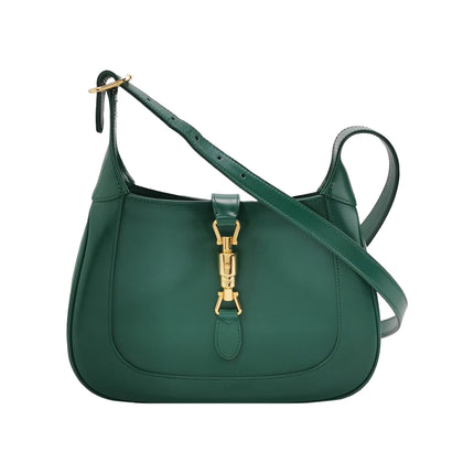 Gucci Jackie 1961 Green Leather Bag Small with Adjustable Strap