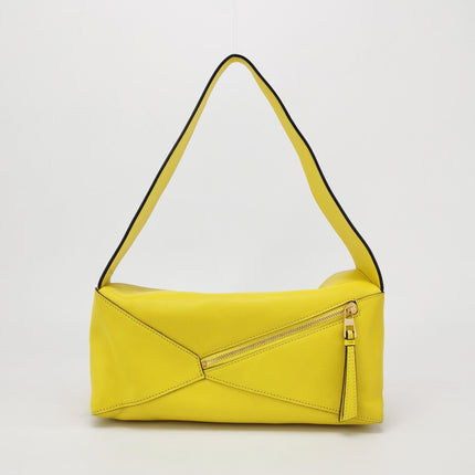 Loewe Puzzle Hobo Yellow Leather Shoulder Bag