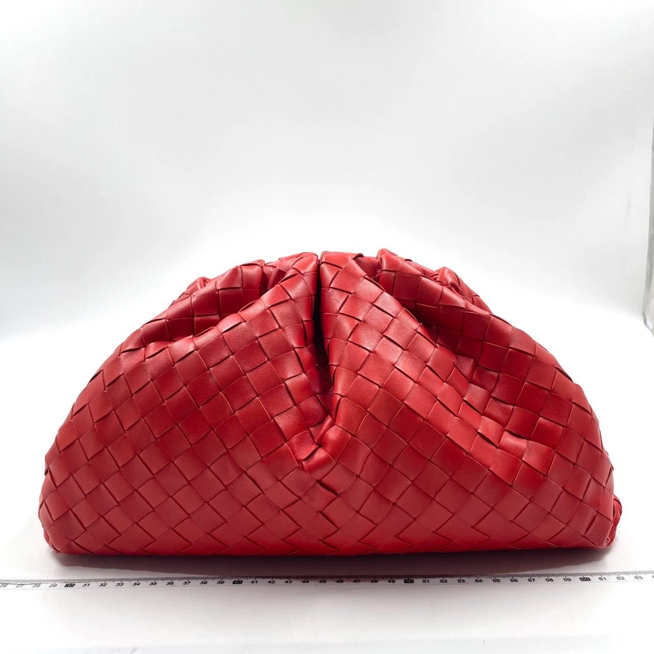 Sold Bottega Veneta Pouch Large Intrecciato Leather Clutch Red