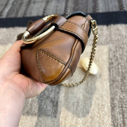 Gucci Horsebit 1955 Small Coffee Brown Leather Shoulder Bag