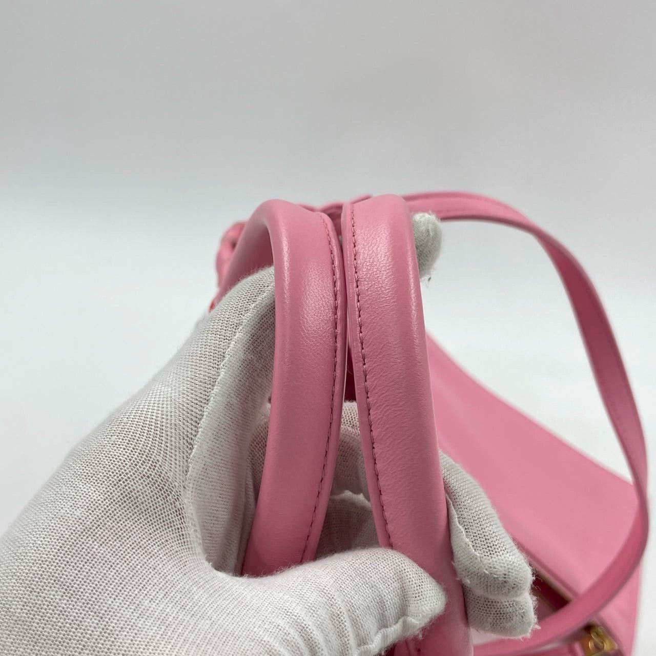 Bottega Veneta Cabat Mini Intreccio Leather Tote Bag Pink