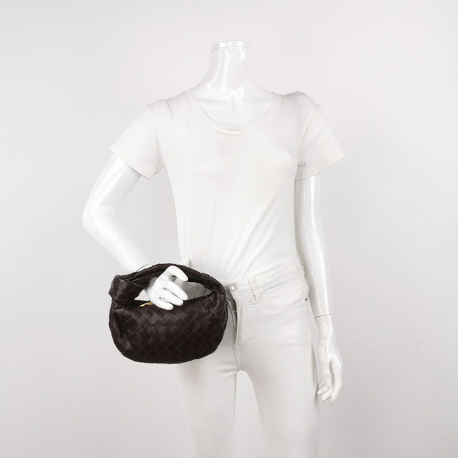 Bottega Veneta Jodie Mini Dark Burgundy Wine Leather