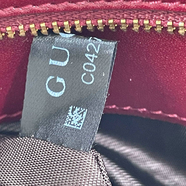 Gucci Jackie 1961 Small Ancora Red Burgundy Leather Shoulder Bag Clasp S24