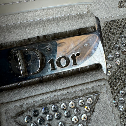 Dior Limited Edition Rare Columnbus Dior Strict Chic White Rhinestones Bag