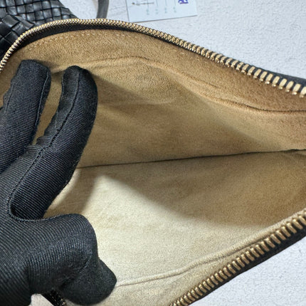 Sold Bottega Veneta Cabat Small Intreccio Leather Tote Bag Black