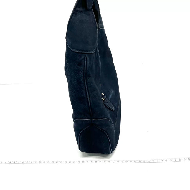 Gucci Jackie 1961 Medium Navy Suede Leather Bag