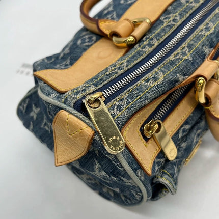 Sold LV Louis Vuitton Denim Neo Speedy Boston Bag