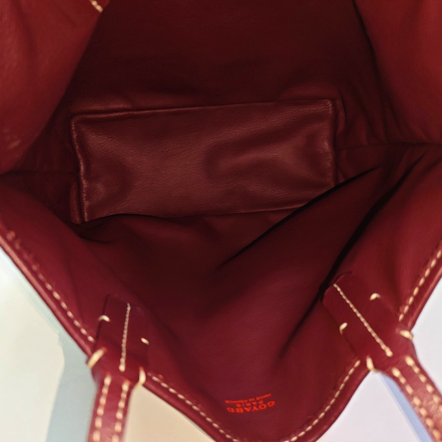 Goyard Anjou Mini Tote Wine Burgundy Reversible Leather