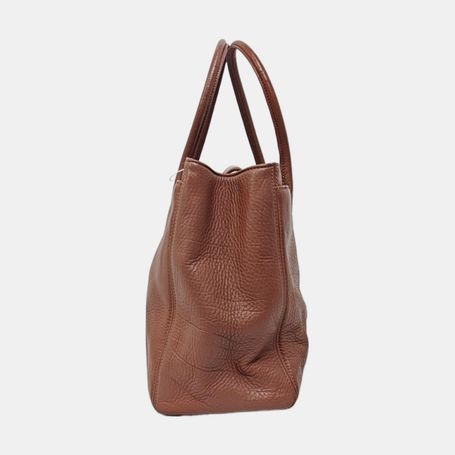 Chanel Cerf Executive Latte Dusty Pink Caviar Leather Handbag Silver Hardware With Strap