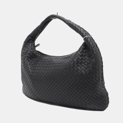 Bottega Veneta Intrecciato Hobo Bag Medium Black Lambskin leather 48cm