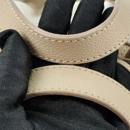 Sold Chanel Deauville Chain Shoulder Bag Beige Raffia and Tweed