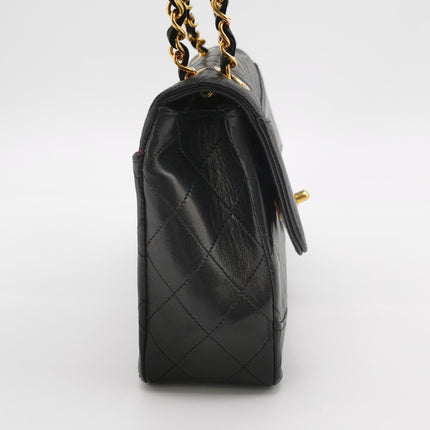 Chanel Classic Flap Vintage 1989 Black Lambskin Leather with 24k Gold Hardware