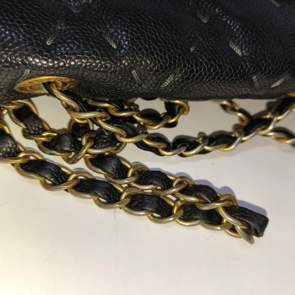 Chanel Wild Stitch Medium Black Calfskin Leather Flap Bag Gold Hardware, 2011