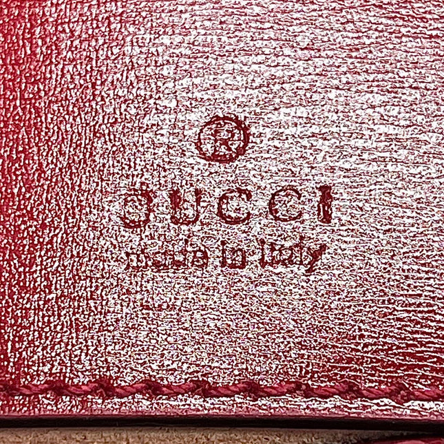 Sold Gucci Jackie 1961 Mini Red Burgundy Leather Bag