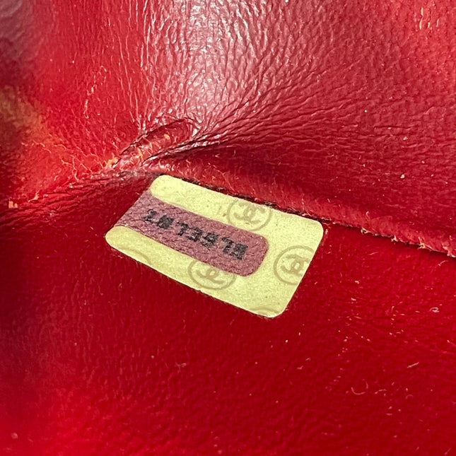 Chanel Diana CC Flap Bag Small Vintage Red Lambskin Leather with 24k Gold HW, 1989-1991