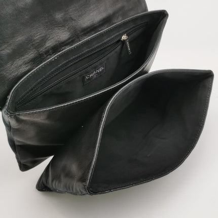 Chanel 2.55 Black Lambskin Square Stitching Shoulder Bag