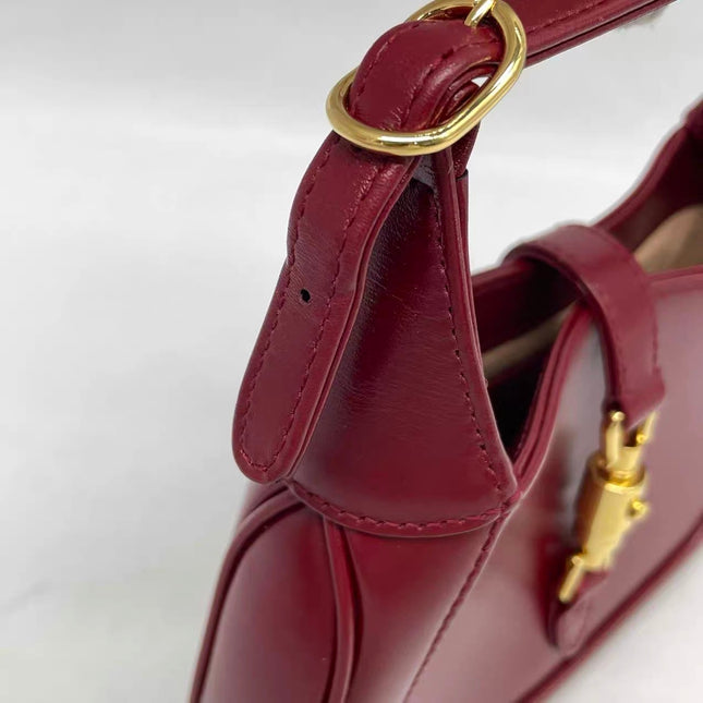 Gucci Jackie 1961 Mini Red Burgundy Leather Bag