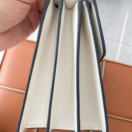 Bvlgari Serpenti Forever Small Leather Top Handle Crossbody Bag White