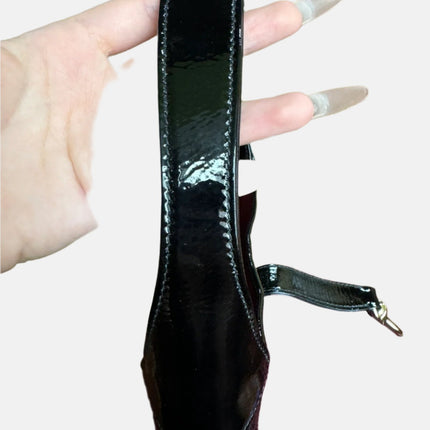 Gucci Jackie 1961 Small Black Patent Leather Shoulder Bag S24