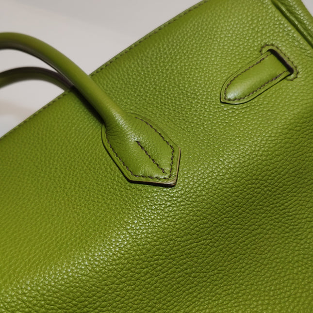Hermès Birkin 35 Togo Green Vert Anis 37 Palladium Hardware 2008