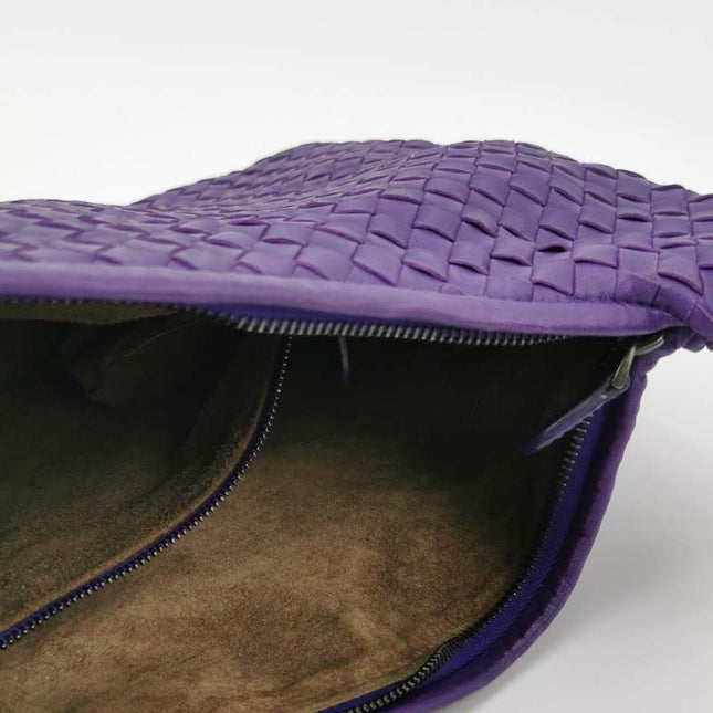 Sold Bottega Veneta Veneta Hobo Medium Purple Intrecciato Leather Bag