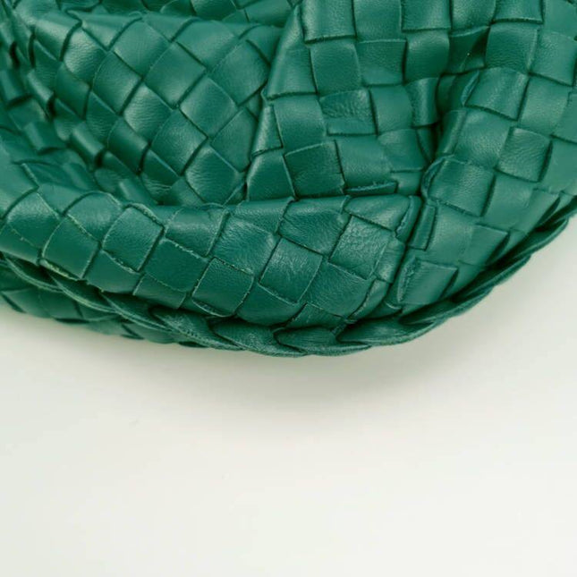 Sold Bottega Veneta Belly Hobo Intrecciato Green Nappa Leather Small