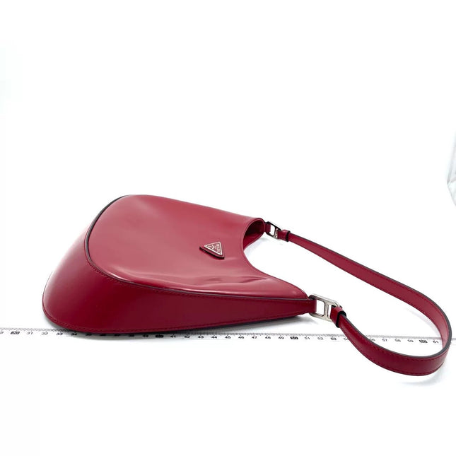 Prada Cleo Red Leather Shoulder Bag