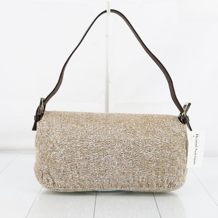 Sold Fendi Baguette Shoulder bag with Cream Beads