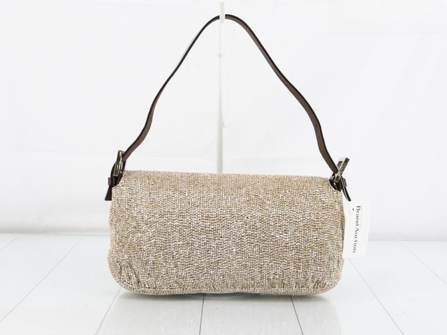 Sold Fendi Baguette Shoulder bag with Cream Beads
