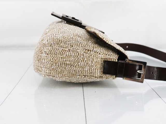 Sold Fendi Baguette Shoulder bag with Cream Beads