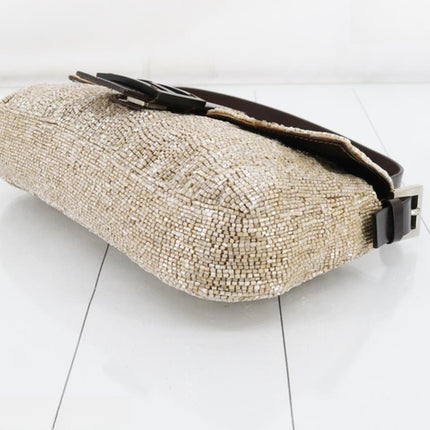 Sold Fendi Baguette Shoulder bag with Cream Beads