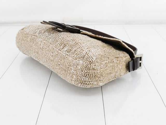 Sold Fendi Baguette Shoulder bag with Cream Beads